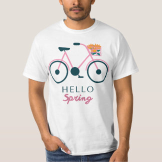 Fiets Floral Spring Design T-shirt