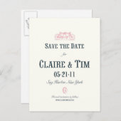 Fiets gebouwd voor twee behalve de datum-aangepast aankondigingskaart (Voorkant / Achterkant)