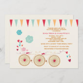 Fiets gebouwd voor twee uitnodigingen (Voorkant / Achterkant)