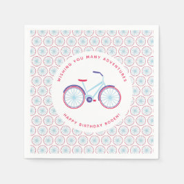 Fiets Geïllustreerde Moderne Gepersonaliseerde Fee Servet