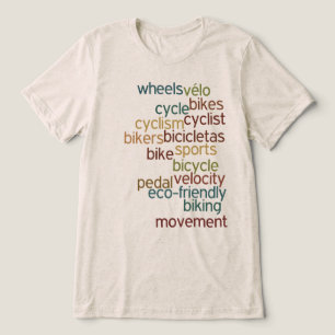 Fiets geïnspireerde woorden Tri-Blend shirt
