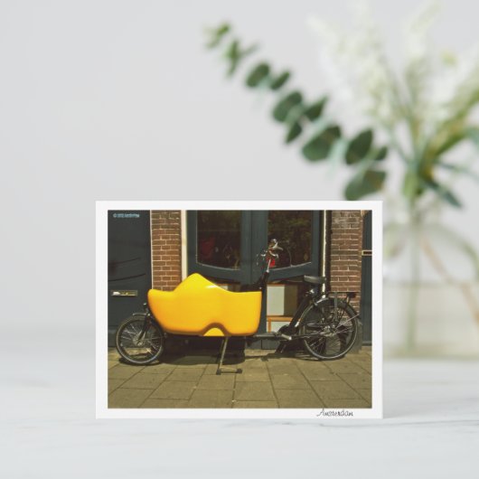 Fiets gemaakt voor schoen - briefkaart (Staand voorkant)