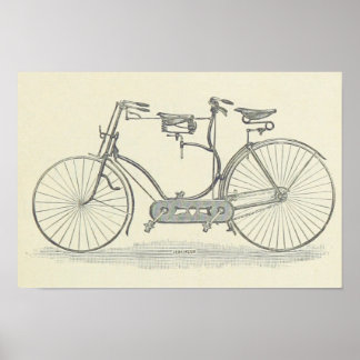 fiets gemaakt voor twee afdrukken poster
