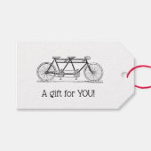  fiets gemaakt voor twee of tandem bike cadeaulabel (Voorkant (Horizontaal))