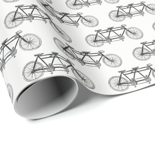 fiets gemaakt voor twee of tandem bike cadeaupapier (Rol Hoek)