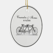  fiets gemaakt voor twee of tandem bike keramisch ornament (Rechts)