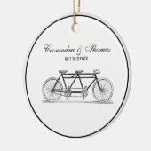  fiets gemaakt voor twee of tandem bike keramisch ornament (Links)
