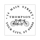  fiets gemaakt voor twee of tandem bike rubberstempel (Afrduk)