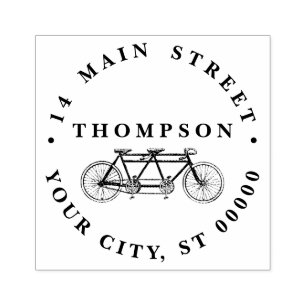  fiets gemaakt voor twee of tandem bike rubberstempel