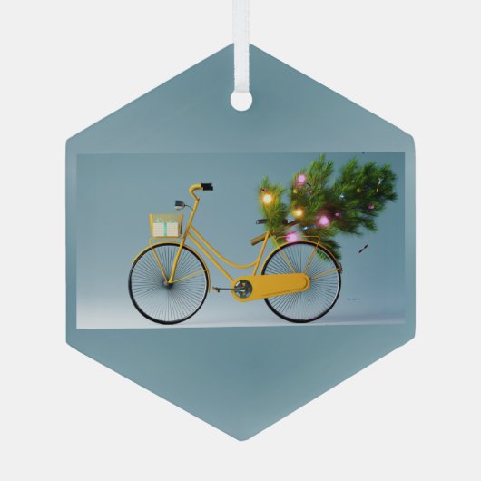 fiets glas ornament (Achterkant)