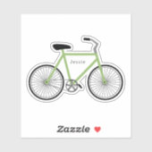 Fiets Groen Sticker (Vel)