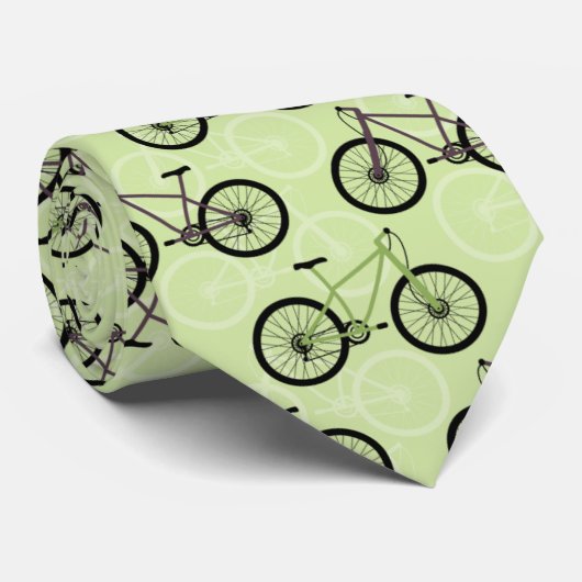 Fiets groene fiets mannen stropdas (Opgerold)