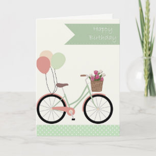 fiets Happy Birthday wil Kaart