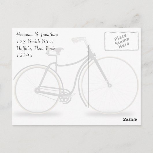  fiets Hartelijk dank Briefkaart (Achterkant)