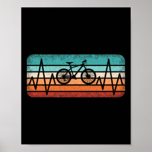 Fiets Hartslag Fietser Bergfiets Re Poster