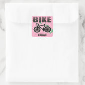 Fiets Hawaii Vierkante Sticker (Tas)