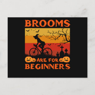 fiets - heksenbezems zijn voor beginners briefkaart