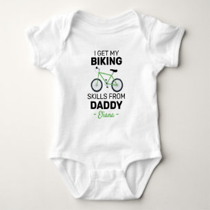 Fiets ik krijg mijn fietsvaardigheden van papa - F Romper