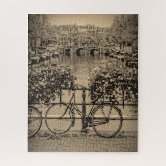 Fiets in Amsterdam - 16x20 - 520 stuks Legpuzzel (Verticaal)