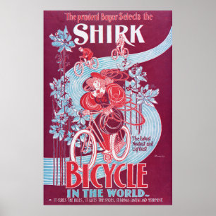 fiets in de wereld poster