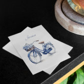 Fiets in Delfts Blauw aanpasbaar Briefkaart