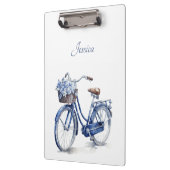 Fiets in Delfts Blauw aanpasbaar Klembord (Links)
