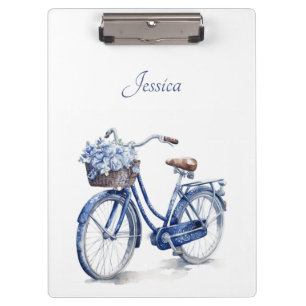 Fiets in Delfts Blauw aanpasbaar Klembord