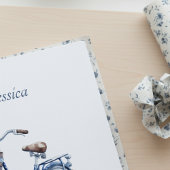 Fiets in Delfts Blauw aanpasbaar Notitieboek