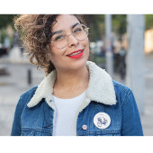 Fiets in Delfts Blauw aanpasbaar Ronde Button 5,7 Cm