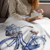 Fiets in Delfts Blauw aanpasbaar Sherpa Deken