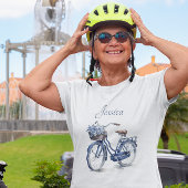 Fiets in Delfts Blauw aanpasbaar T-shirt