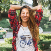 Fiets in Delfts Blauw aanpasbaar T-shirt