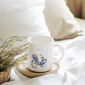 Fiets in Delfts Blauw aanpasbaar Tweekleurige Koffiemok