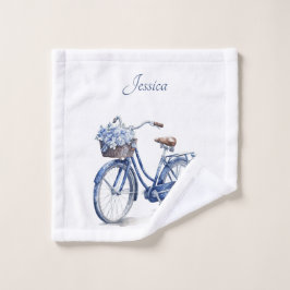 Fiets in Delfts Blauw aanpasbaar Washandje