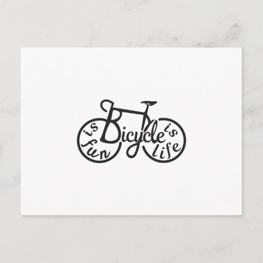 Fiets is leuk, Fiets is leven Briefkaart (Voorkant)