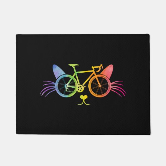 Fiets Kat Lgbt Deurmat (Voorkant)
