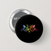 Fiets Kat Lgbt Ronde Button 5,7 Cm (Voorkant /achterkant)