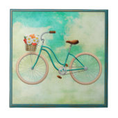 Fiets keramische Tegel Tegeltje (Voorkant)