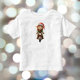 Fiets Kerst Elf Peuter's T-shirt