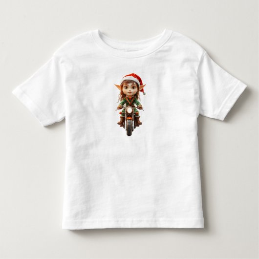 Fiets Kerst Elf Peuter's T-shirt (Voorkant)