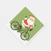 Fiets Kerst Fietspartij Vakantiefeest Servet (Hoek)