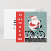 Fiets Kerst Groetkaart Feestdagenkaart (Voorkant / Achterkant)