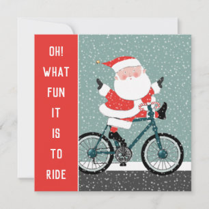 Fiets Kerst Groetkaart Feestdagenkaart