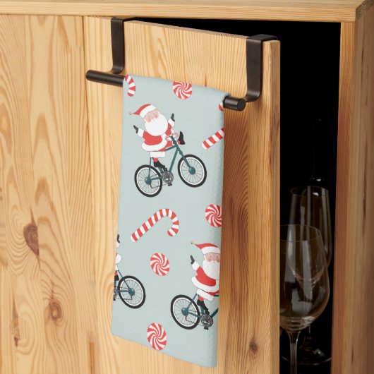 Fiets Kerst Keukenhanddoek (Derde Gevouwen)