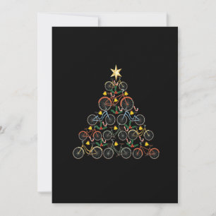 Fiets Kerstboom Grappige Fietser Wielrenner Kerstm Kaart