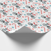 Fiets kerstcadeau inpakpapier (Hoek)