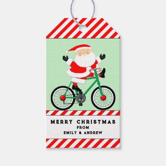 Fiets Kerstcadeau Tags Cadeaulabel (Voorkant)