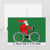 Fiets Kerstkaarten Feestdagenkaart (Voorkant / Achterkant)