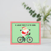 Fiets kerstkaarten feestdagenkaart (Staand voorkant)