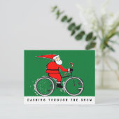 Fiets Kerstkaarten Feestdagenkaart (Staand voorkant)